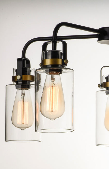 Maxim 30175CLBZGLD Five Light Pendant, Bronze / Gold
