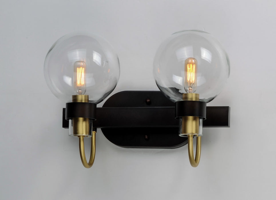 Maxim 30512CLBZSBR Two Light Bath Vanity, Bronze / Satin Brass