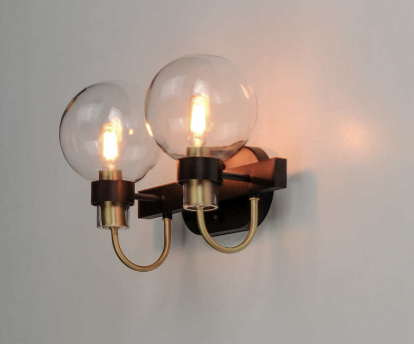 Maxim 30512CLBZSBR Two Light Bath Vanity, Bronze / Satin Brass