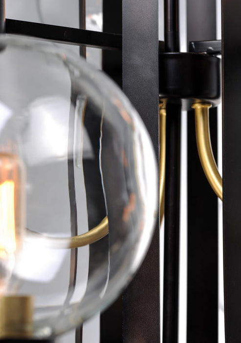 Maxim 30516CLBZSBR Five Light Chandelier, Bronze / Satin Brass