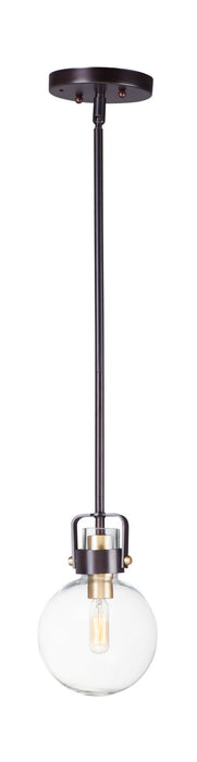 Maxim 90510CLBZSBR One Light Mini Pendant, Bronze / Satin Brass
