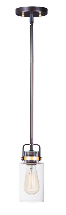 Maxim 91070CLBZGLD One Light Pendant, Bronze / Gold