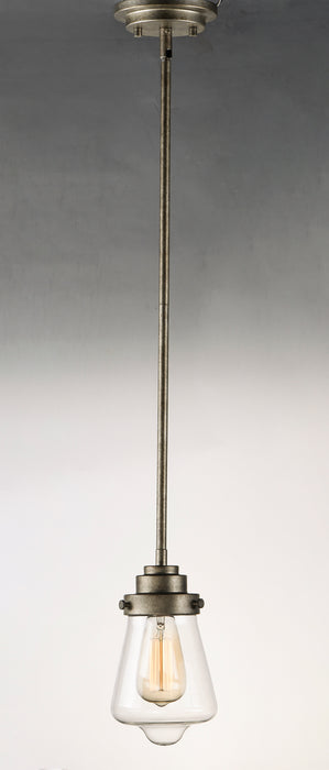 Maxim 91331CLWZ One Light Pendant, Weathered Zinc