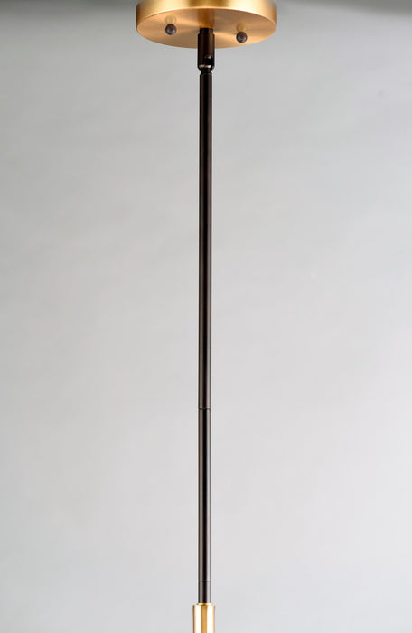 Maxim 96120CLBZAB One Light Mini Pendant, Bronze / Antique Brass