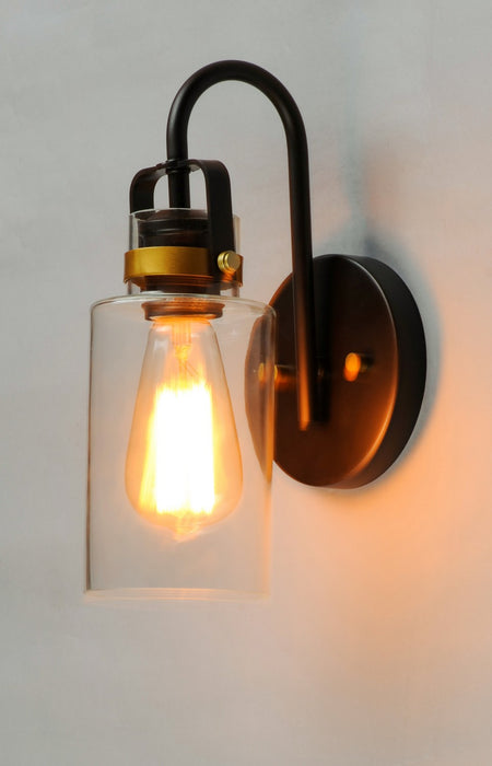 Maxim 30170CLBZGLD One Light Wall Sconce, Bronze / Gold