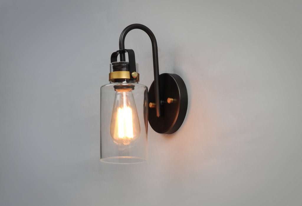 Maxim 30170CLBZGLD One Light Wall Sconce, Bronze / Gold