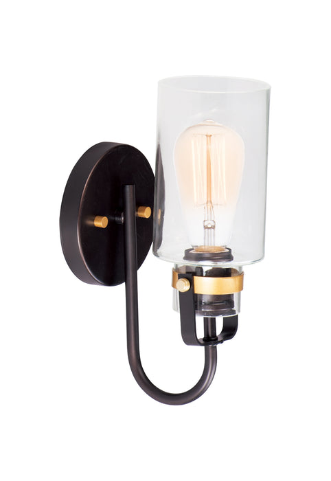 Maxim 30170CLBZGLD One Light Wall Sconce, Bronze / Gold