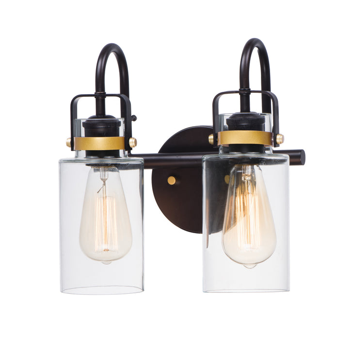 Maxim 30171CLBZGLD Two Light Bath Vanity, Bronze / Gold