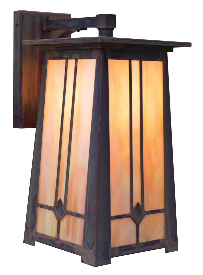 Arroyo ABB-9GW-MB One Light Wall Mount, Mission Brown