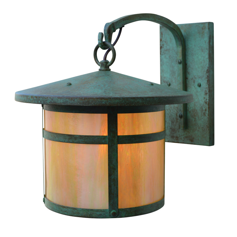 Arroyo BB-11GW-VP One Light Wall Mount, Verdigris Patina