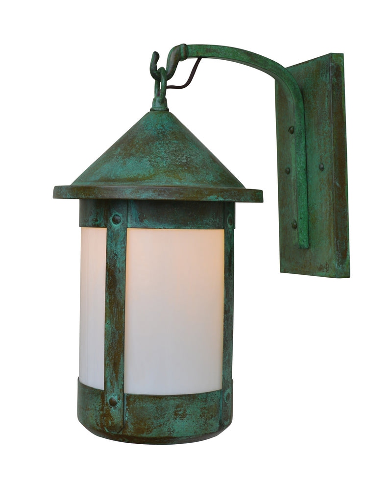 Arroyo BB-14TLWO-VP One Light Wall Mount, Verdigris Patina