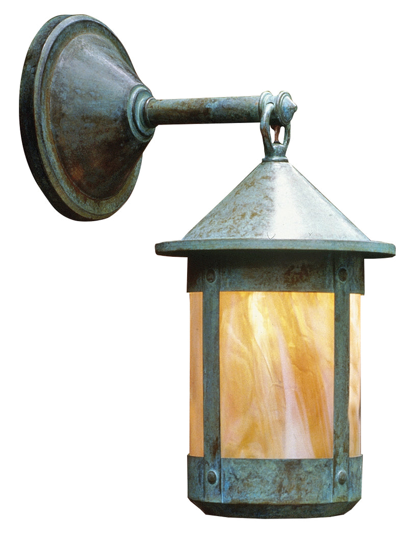 Arroyo BB-8GW-VP One Light Wall Mount, Verdigris Patina