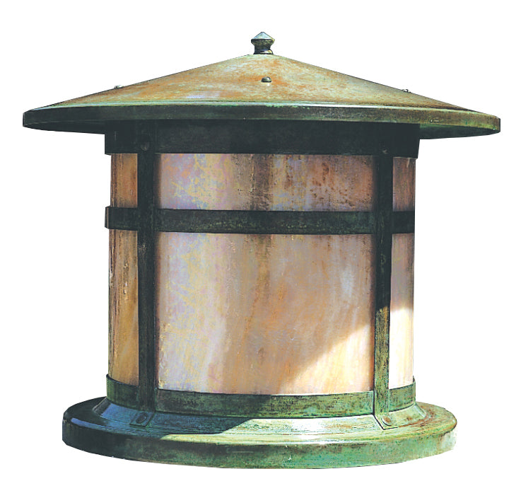 Arroyo BC-11GW-VP One Light Column Mount, Verdigris Patina