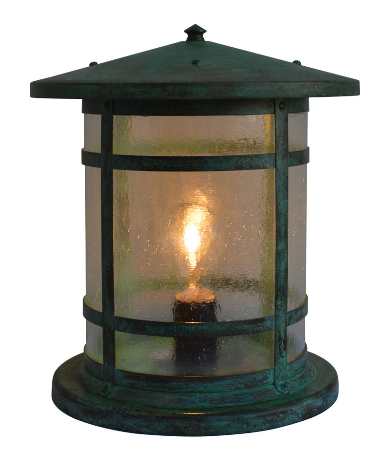 Arroyo BC-11LCS-VP One Light Column Mount, Verdigris Patina