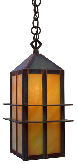 Arroyo BEH-7GW-RC One Light Pendant, Raw Copper