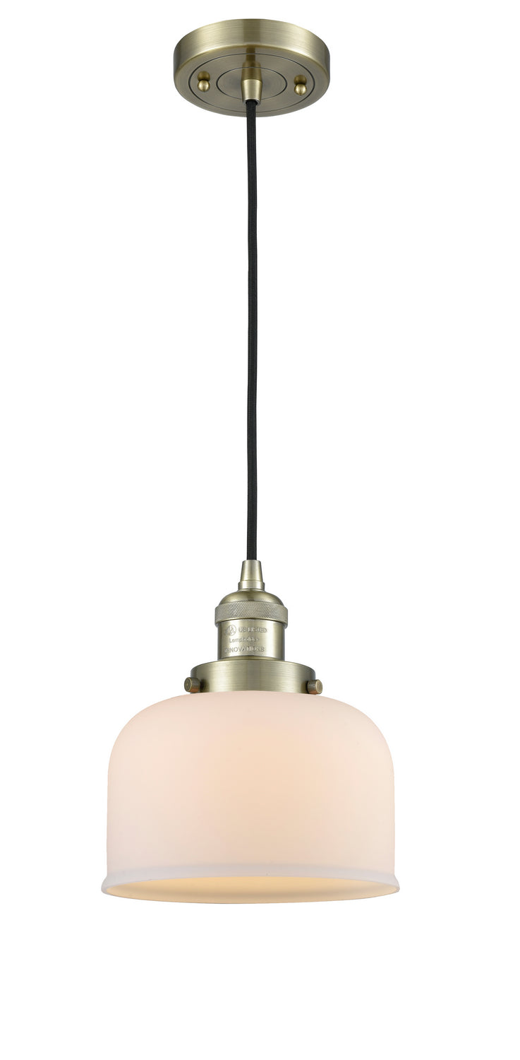 Innovations 201C-AB-G71 One Light Mini Pendant, Antique Brass
