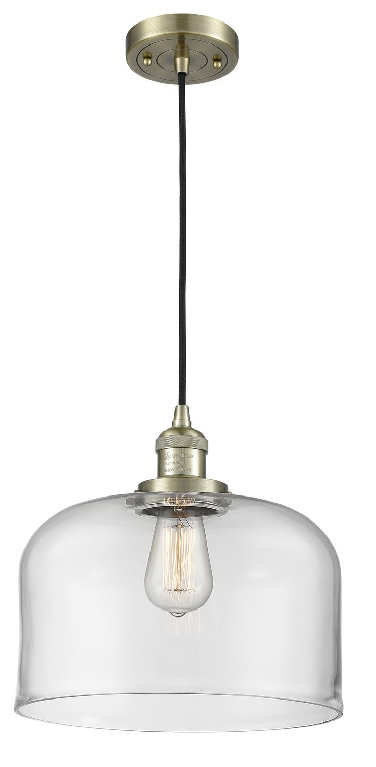 Innovations 201C-AB-G72-L One Light Mini Pendant, Antique Brass