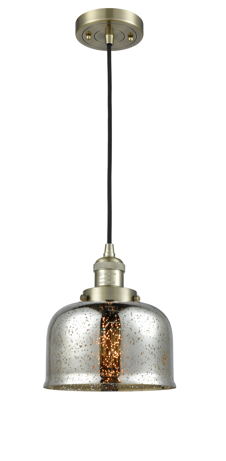 Innovations 201C-AB-G78 One Light Mini Pendant, Antique Brass