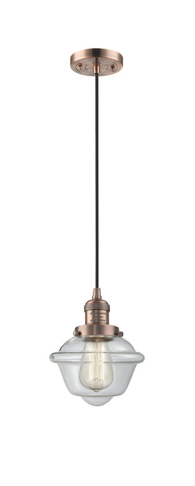 Innovations 201C-AC-G532 One Light Mini Pendant, Antique Copper