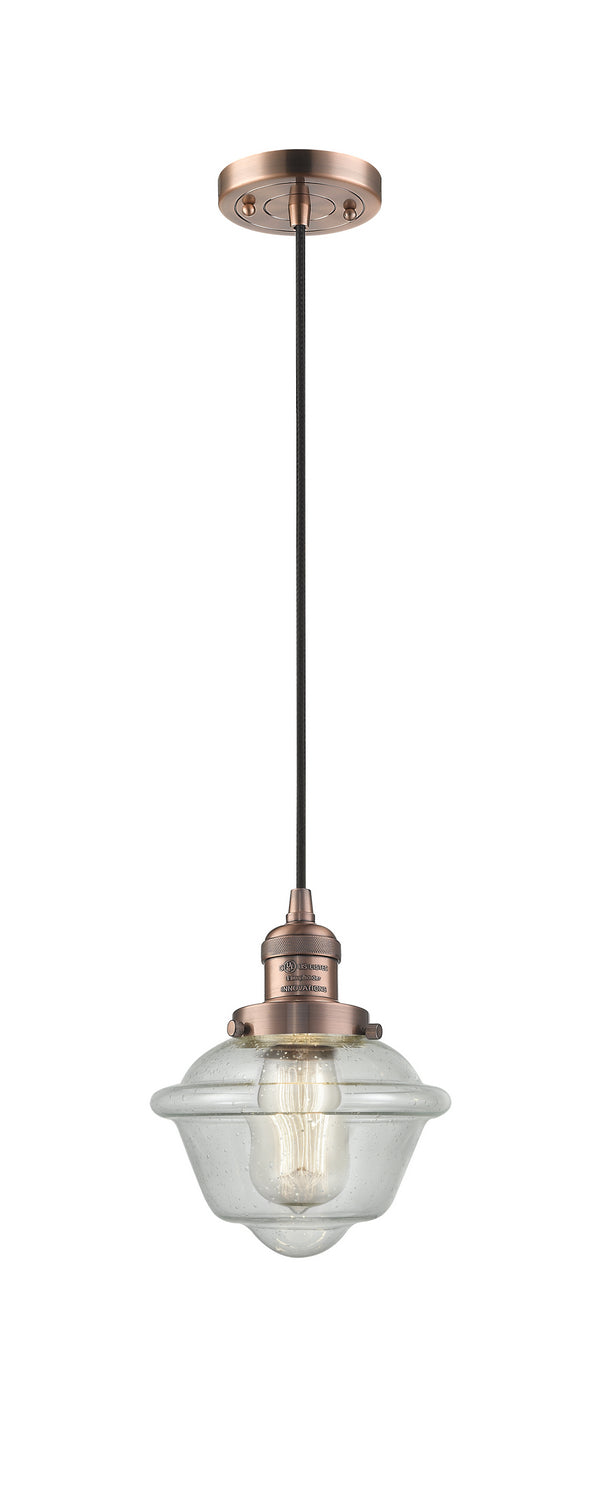 Innovations 201C-AC-G534 One Light Mini Pendant, Antique Copper