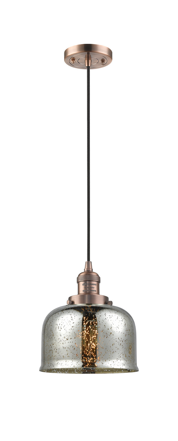Innovations 201C-AC-G78 One Light Mini Pendant, Antique Copper