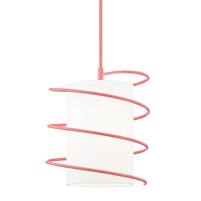 Mitzi H237701L-PK One Light Pendant, Pink