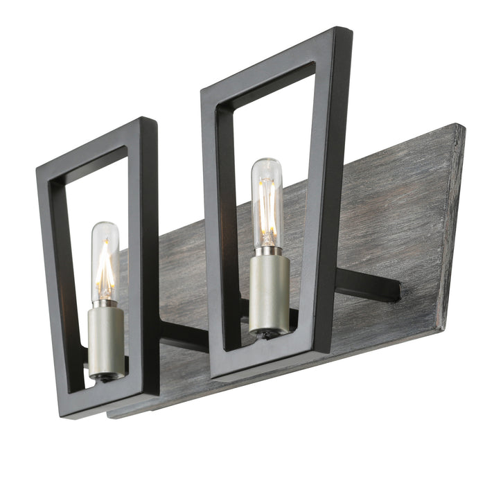 Varaluz 260B02BLG Two Light Bath, Black