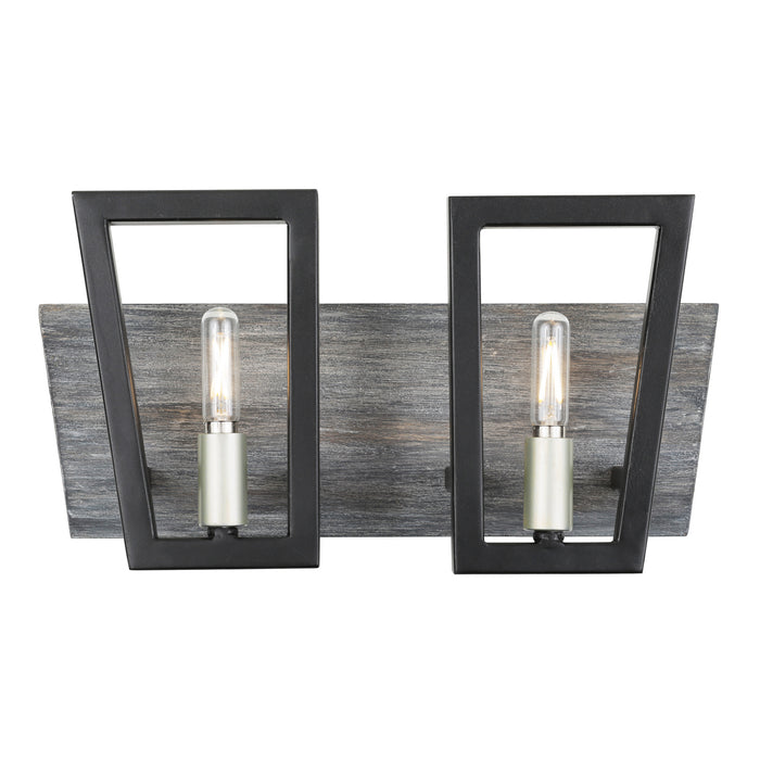 Varaluz 260B02BLG Two Light Bath, Black