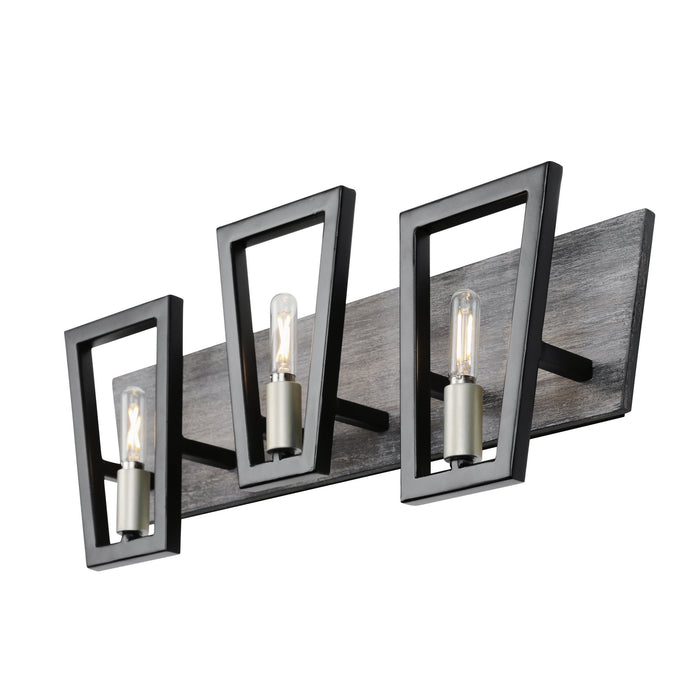 Varaluz 260B03BLG Three Light Bath, Black