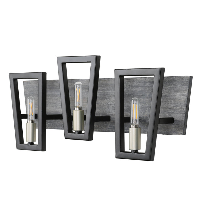 Varaluz 260B03BLG Three Light Bath, Black