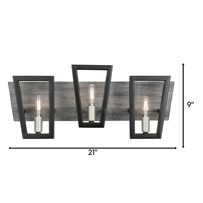 Varaluz 260B03BLG Three Light Bath, Black