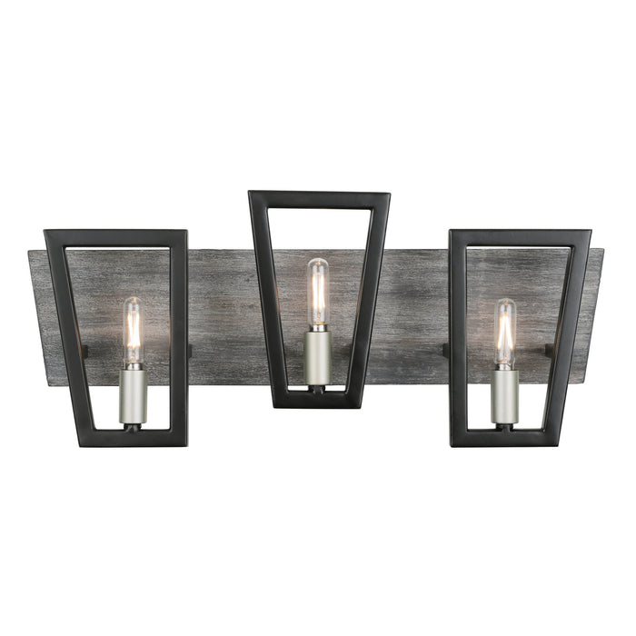 Varaluz 260B03BLG Three Light Bath, Black