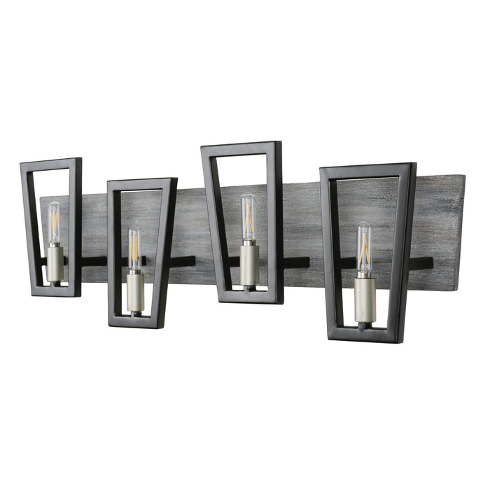 Varaluz 260B04BLG Four Light Bath, Black
