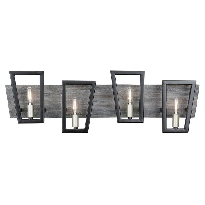 Varaluz 260B04BLG Four Light Bath, Black