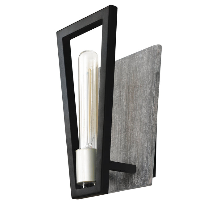 Varaluz 260W01BLG One Light Wall Sconce, Black