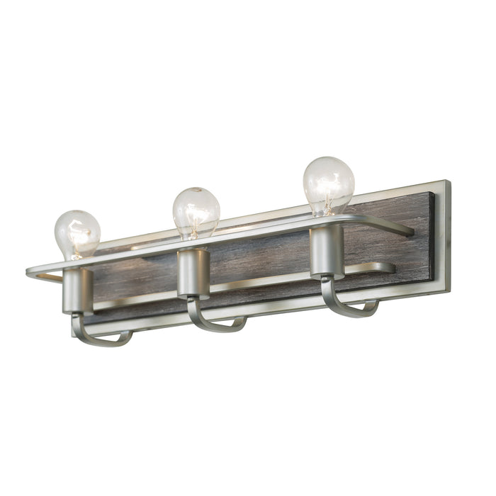 Varaluz 268B03SOG Three Light Bath, Silverado