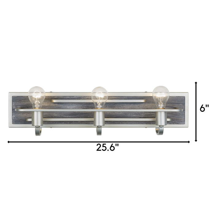Varaluz 268B03SOG Three Light Bath, Silverado