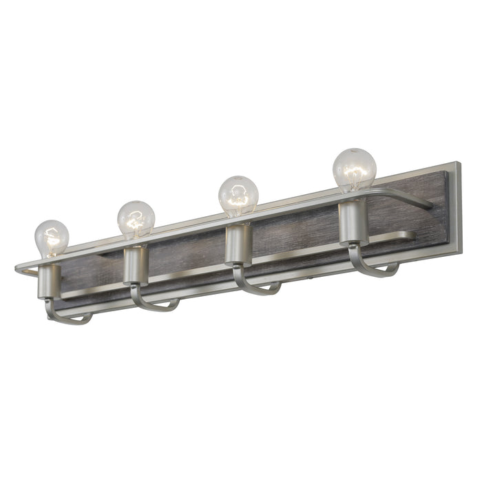 Varaluz 268B04SOG Four Light Bath, Silverado