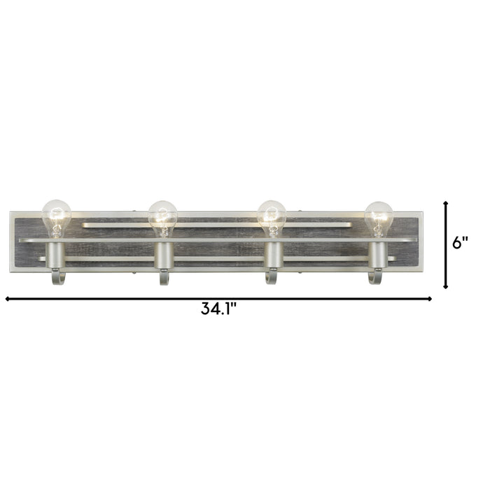 Varaluz 268B04SOG Four Light Bath, Silverado