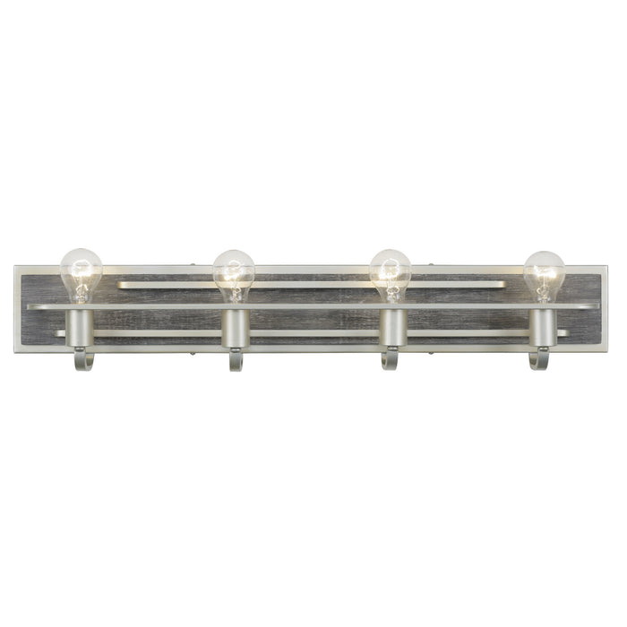 Varaluz 268B04SOG Four Light Bath, Silverado