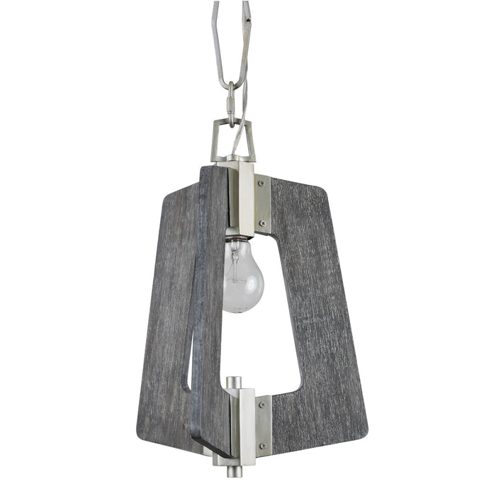 Varaluz 268M01SOG One Light Mini Pendant, Silverado