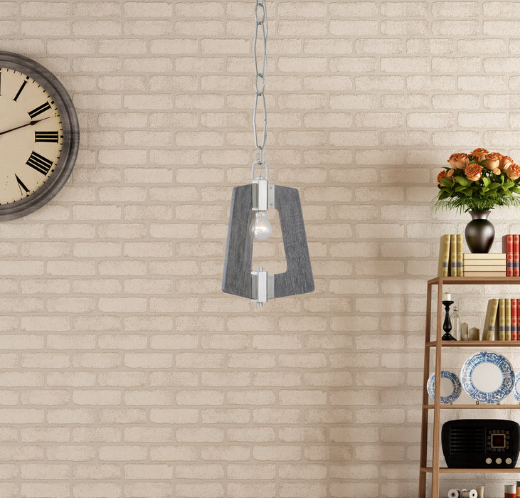 Varaluz 268M01SOG One Light Mini Pendant, Silverado