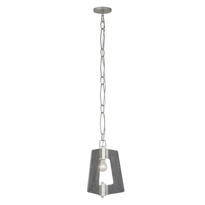 Varaluz 268M01SOG One Light Mini Pendant, Silverado