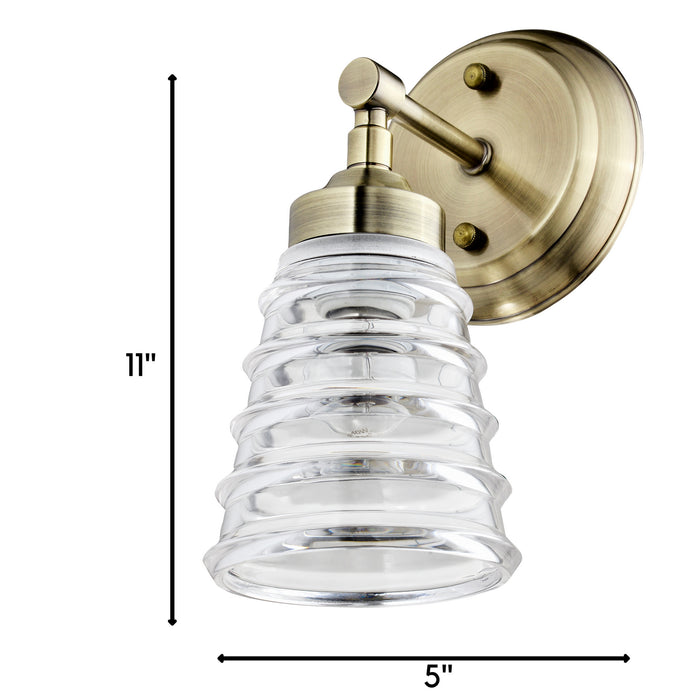 Varaluz 313B01AB One Light Bath, Antique Brass