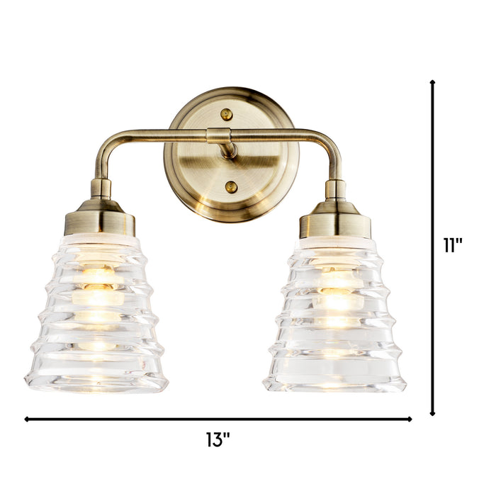 Varaluz 313B02AB Two Light Bath, Antique Brass