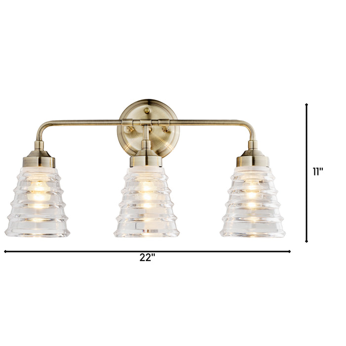 Varaluz 313B03AB Three Light Bath, Antique Brass