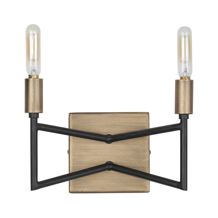 Varaluz 314B02HGCB Two Light Bath, Havana Gold/Carbon