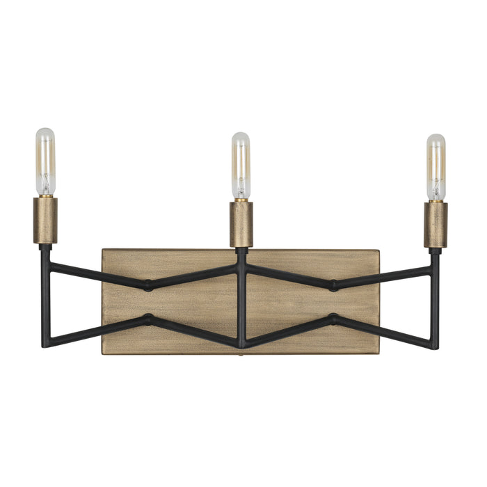 Varaluz 314B03HGCB Three Light Bath, Havana Gold/Carbon