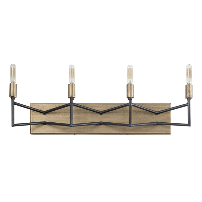 Varaluz 314B04HGCB Four Light Bath, Havana Gold/Carbon