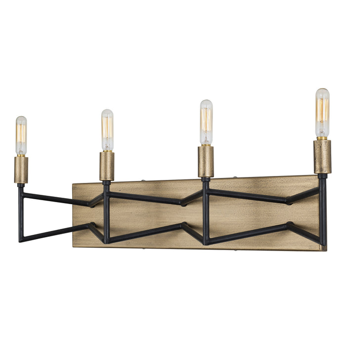 Varaluz 314B04HGCB Four Light Bath, Havana Gold/Carbon